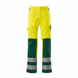 MASCOT 07179-470-1703, Pants, Any gender, Green, Yellow, Cotton, Polyester, 310 g/m², 35%