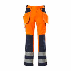 MASCOT 09131-860-141-90C52, Pants, Any gender, 90C52, 141 - Hi-Vis Orange/Navy, 930 mm, 90 cm