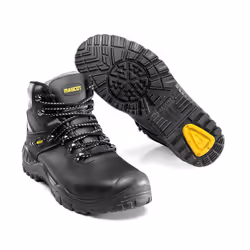 MASCOT F0074-902-0907, Boots, Male, Adult, Black, Yellow, Monochromatic, Lace-up closure