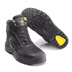 MASCOT F0165-902-0907, Boots, Male, Adult, Black, Yellow, Monochromatic, Lace-up closure