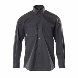 MASCOT 12004-530-09, Shirt, Man, Black, L, Cotton, 200 g/m²