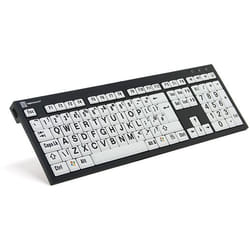 Logickeyboard XL Print keyboard Office USB QWERTY UK English Black. Wh
