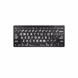 Bluetooth Large Print Logickeyboard - White on Black Made for MacNavigating your computer has never been more effortless – Lo ...