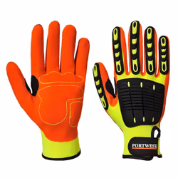 Portwest A721Y1RXL Anti Impact Grip Glove, Regular, Size: X-Large, Yellow/Orange