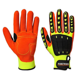 Portwest A721Y1RXL Anti Impact Grip Glove, Regular, Size: X-Large, Yellow/Orange