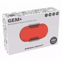 Reelight GEM+, Rear lighting, Red, White, IPX4, 180°, LED, Blinking light, Continuous light, Flash, High