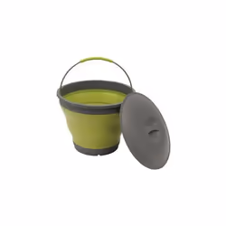 Outwell Collapsible Bucket with Lid 7.5L Outdoor Picnic Camping Hiking Carrier - Lime Green