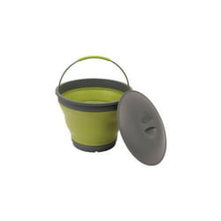 Outwell Collapsible Bucket with Lid 7.5L Outdoor Picnic Camping Hiking Carrier - Lime Green
