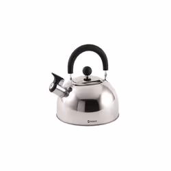 Outwell Tea Break Kettle M, Kettle with whistle, Kettle, Stainless steel, 1.8 L, Black, Silver, Black, Stainless steel