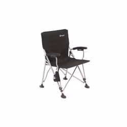 Outwell Campo Black, Foldable chair with padded armrests, 125 kg, Camping chair, 4 leg(s), 5 kg, Aluminium, Polyester, Alumin ...