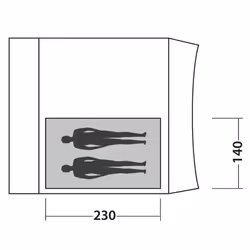 Easy Camp Inner Tent 2-person Grey Garden Campsite Camping Hiking Tent Safety
