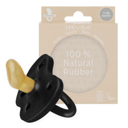 Natural Rubber Dummy Pacifier Orthodontic 3-36 Months Single-Pack (Outer Space Black)