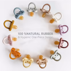 Natural Rubber Dummy Pacifier Orthodontic 3-36 Months Single-Pack (Outer Space Black)