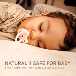 Natural Rubber Dummy Pacifier Orthodontic 3-36 Months Single-Pack (Outer Space Black)