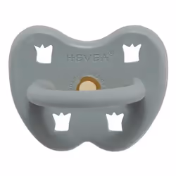 HEVEA Pacifier Gorgeous Grey, Classic baby pacifier, Orthodontic, Rubber, Boy/Girl