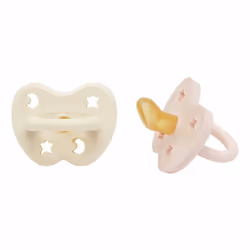 HEVEA 250331, Classic baby pacifier, Orthodontic, Rubber, Boy/Girl, 2 pc(s)