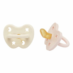 HEVEA 250331 baby pacifier Classic baby pacifier Orthodontic Rubber Pink, White