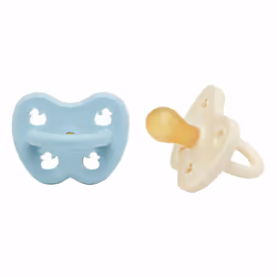 HEVEA 250351, Classic baby pacifier, Round, Rubber, Boy/Girl, 2 pc(s)