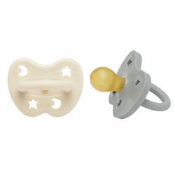 HEVEA 250391 baby pacifier Classic baby pacifier Round Rubber Grey, White