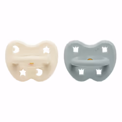 HEVEA 250391 baby pacifier Classic baby pacifier Round Rubber Grey, White