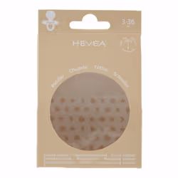 HEVEA 250391 baby pacifier Classic baby pacifier Round Rubber Grey, White