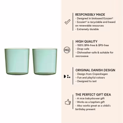 Kids Drinking Glass Set of 2 | Sippy Cup for Kids | Baby Cup Drop Safe | Drinking Glass for Toddler | Kids Tumbler BPA/BPS Free | Training Cup | Open