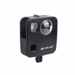 PULUZ for GoPro Fusion Housing Shell CNC Aluminum Alloy Protective Cage with Basic Mount & Lens Caps(Black)