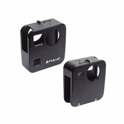 PULUZ for GoPro Fusion Housing Shell CNC Aluminum Alloy Protective Cage with Basic Mount & Lens Caps(Black)