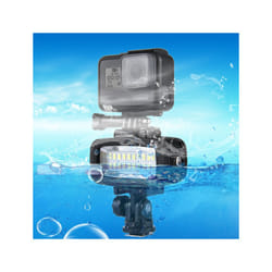 PULUZ 20 LED 40m Waterproof Studio Light with Hot Shoe Adapter & Filters for GoPro HERO10/9/8 & Action Cameras