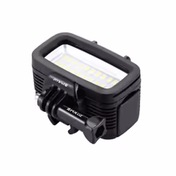 PULUZ 20 LED 40m Waterproof Studio Light with Hot Shoe Adapter & Filters for GoPro HERO10/9/8 & Action Cameras