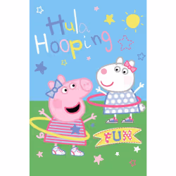 Peppa Pig Fleece Throw Blanket 100 x 150 cm Hula Hoop