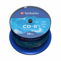Verbatim 43351 700MB 52x Extra Protection CD-R - 50 Pack Spindle