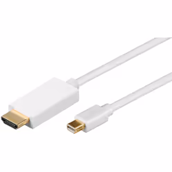 Microconnect MDPHDMI3, 3 m, Mini DisplayPort, HDMI, Gold, Copper, White