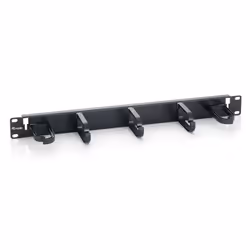 Equip 19" Rack Mount Cable Management Panel, Black (RAL 9005), Cable management panel, Metal, Plastic, Black, 410 g