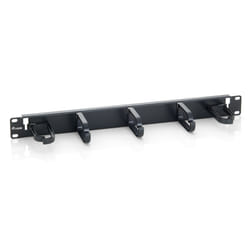 Equip 19" Rack Mount Cable Management Panel, Black (RAL 9005)