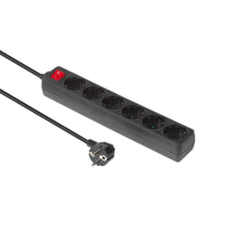 Microconnect GRU006B power extension 1.8 m 6 AC outlet(s) Indoor Black