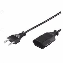 Microconnect PE030818, 1.8 m, Type C, 0.75 mm², Black, 1 AC outlet(s), 2.5 A
