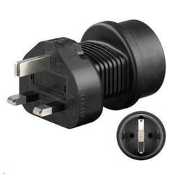 Microconnect PETRAVEL1 power plug adapter Type F Black