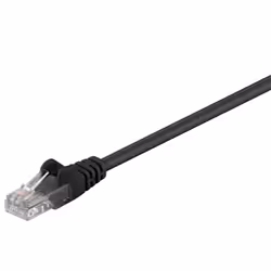 Microconnect B-UTP503S, 3 m, Cat5e, U/UTP (UTP), RJ-45, RJ-45, Black
