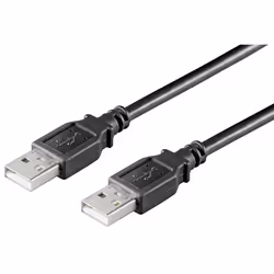 Microconnect USBAA1B, 1 m, USB A, USB A, USB 2.0, Male/Male, Black