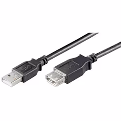Microconnect USBAAF3B, 3 m, USB A, USB A, USB 2.0, Male/Female, Black