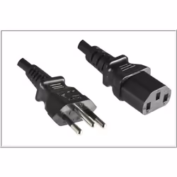 Microconnect PE010418BRAZIL, 2.1 m, C13 coupler, H05VV-F, 250 V, 10 A