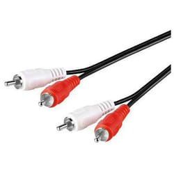 Microconnect AUDCC05 audio cable 0.5 m 2 x RCA Black