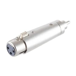Microconnect XLRFG cable gender changer XLR (3-pin) RCA Silver