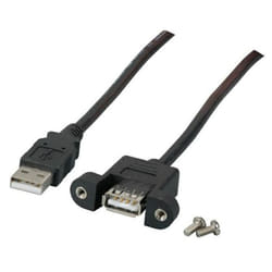 Microconnect USBAAF1PANEL05 USB cable USB 2.0 0.5 m USB A Black