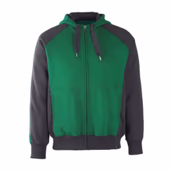 MASCOT 50566-963-0309-XS, Hoody, Any gender, Black, Green, XS, Cotton, Polyester, 340 g/m²