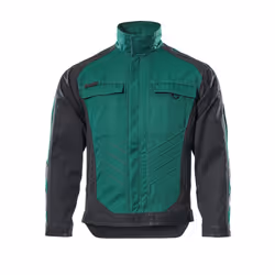 MASCOT 12209-442-0309, Track jacket, Male, Adult, 4 pockets, Cotton, Polyester, Black, Green