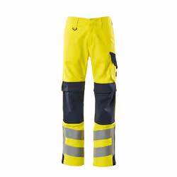 MASCOT 13879-216-17010, Pants, Any gender, Navy, Yellow, Laos, Carbon fibres, Cotton, Modacrylic, Polyamide, 3%