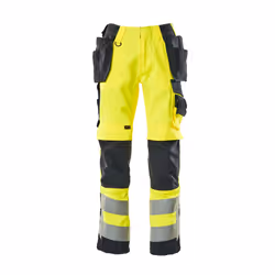 MASCOT 15531860-17010-90C48, Pants, Any gender, Navy, Yellow, Cotton, Polyester, 290 g/m², 35%