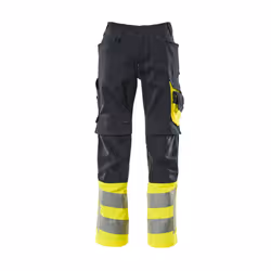 MASCOT 15679-860-01017, Pants, Any gender, Navy, Yellow, Cotton, Polyester, 290 g/m², 35%